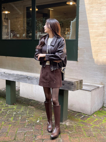 Sade Suede A-Line Mini Skirt